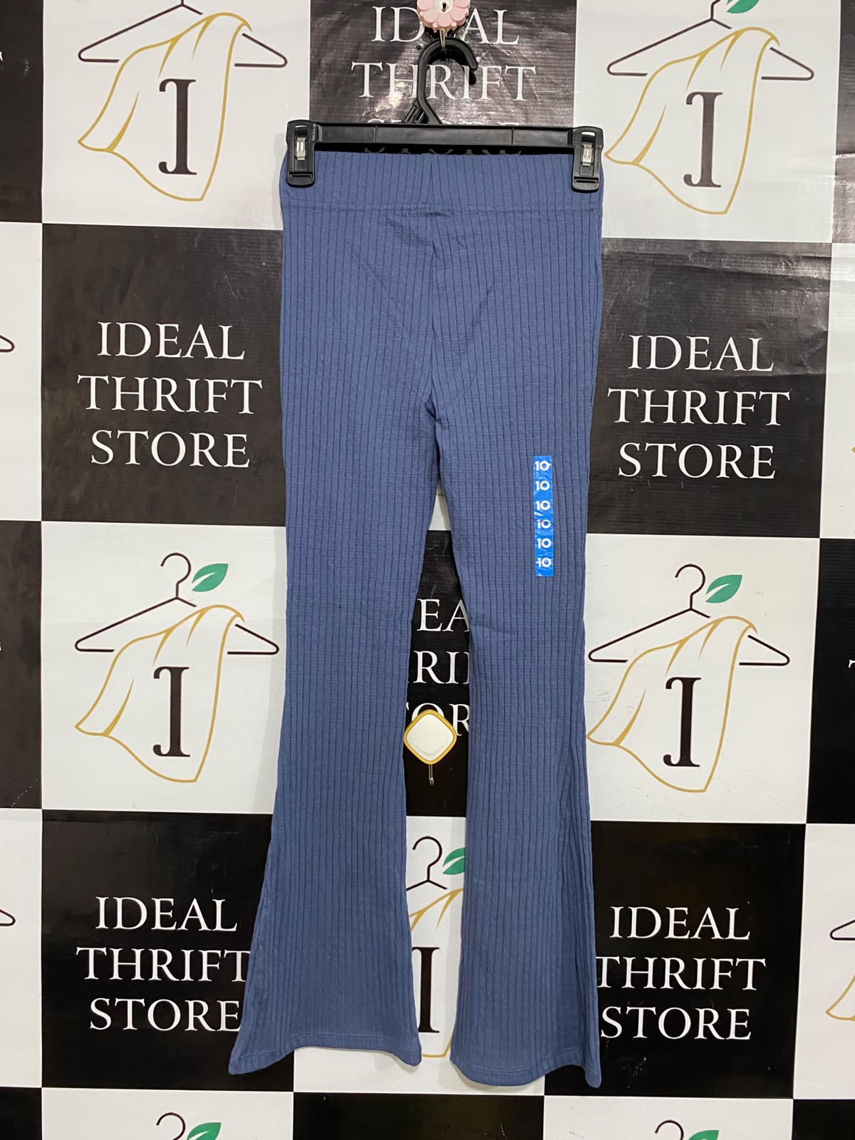 TARGET ACTIVE |XS| WAIST 24| A61| BLUE RIBBED FLARED TECHNICAL UTILITY TROUSERS