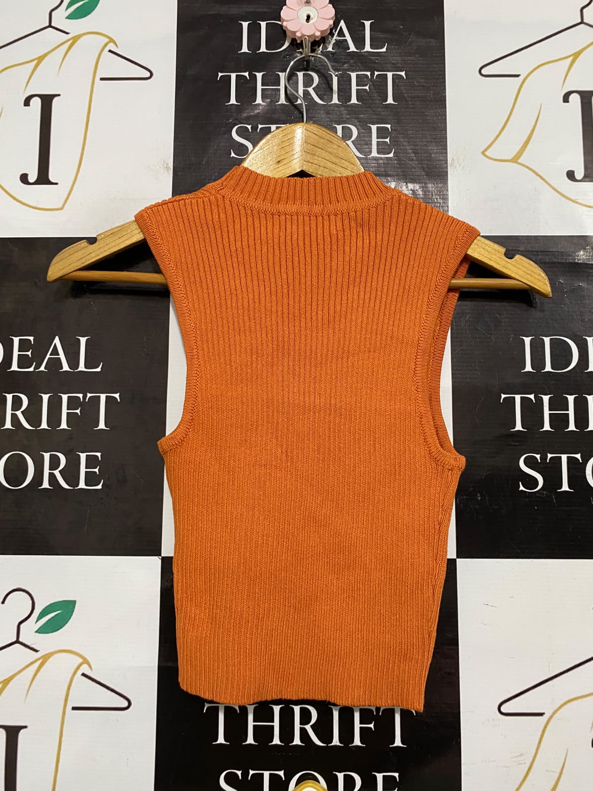 SUPRE |S| BUST 11| A62| ORANGE ASYMMETRIC CUTOUT TECHNICAL UTILITY TANK TOP