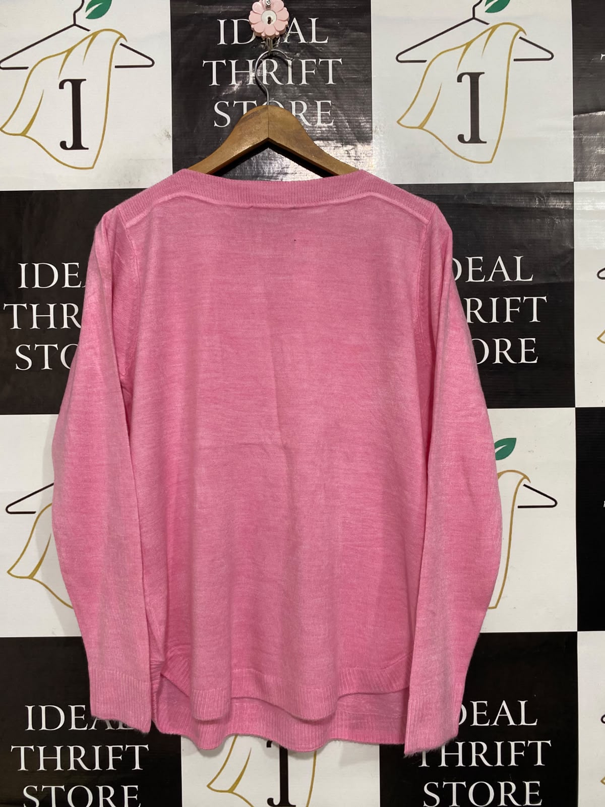 SUZANNEGRAE |L| BUST 20| A64| GRAE PINK CREWNECK TECHNICAL UTILITY KNIT SWEATER