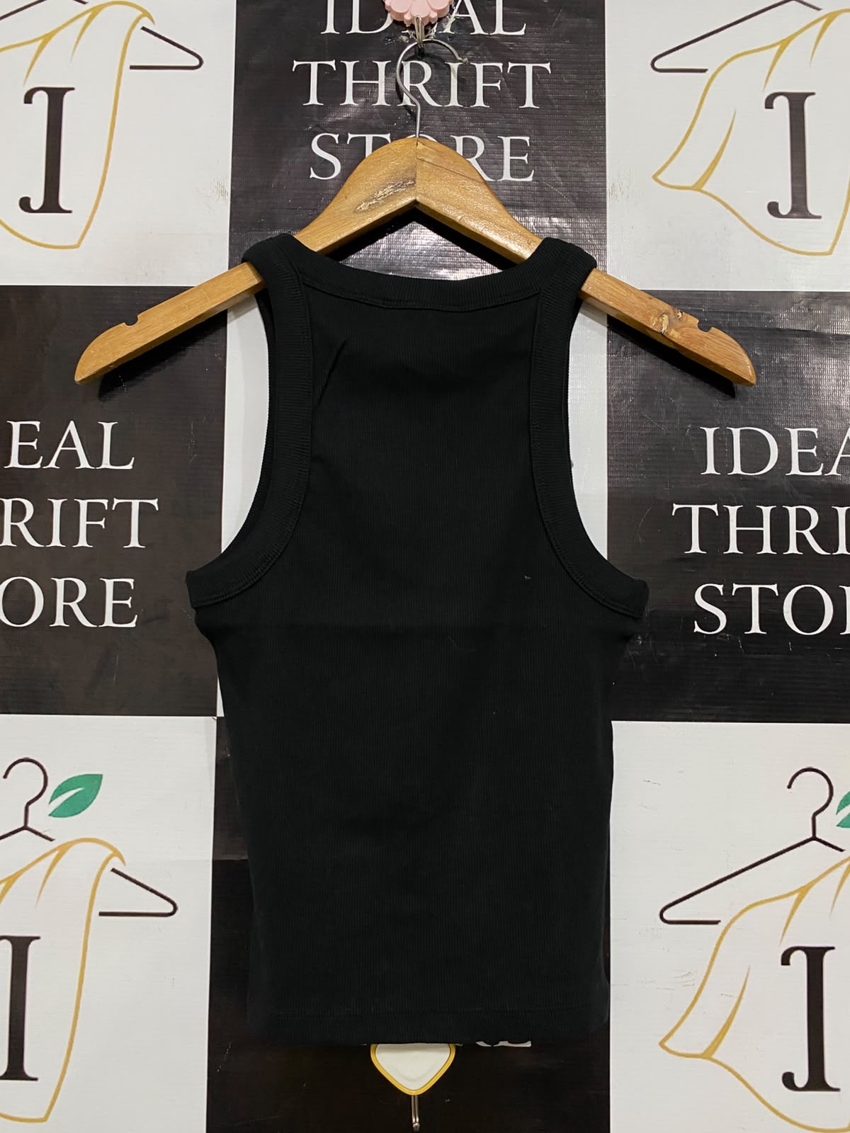 GLASSONS |M| BUST 13| A63| BLACK RIBBED HIGH-NECK TECHNICAL UTILITY TANK TOP