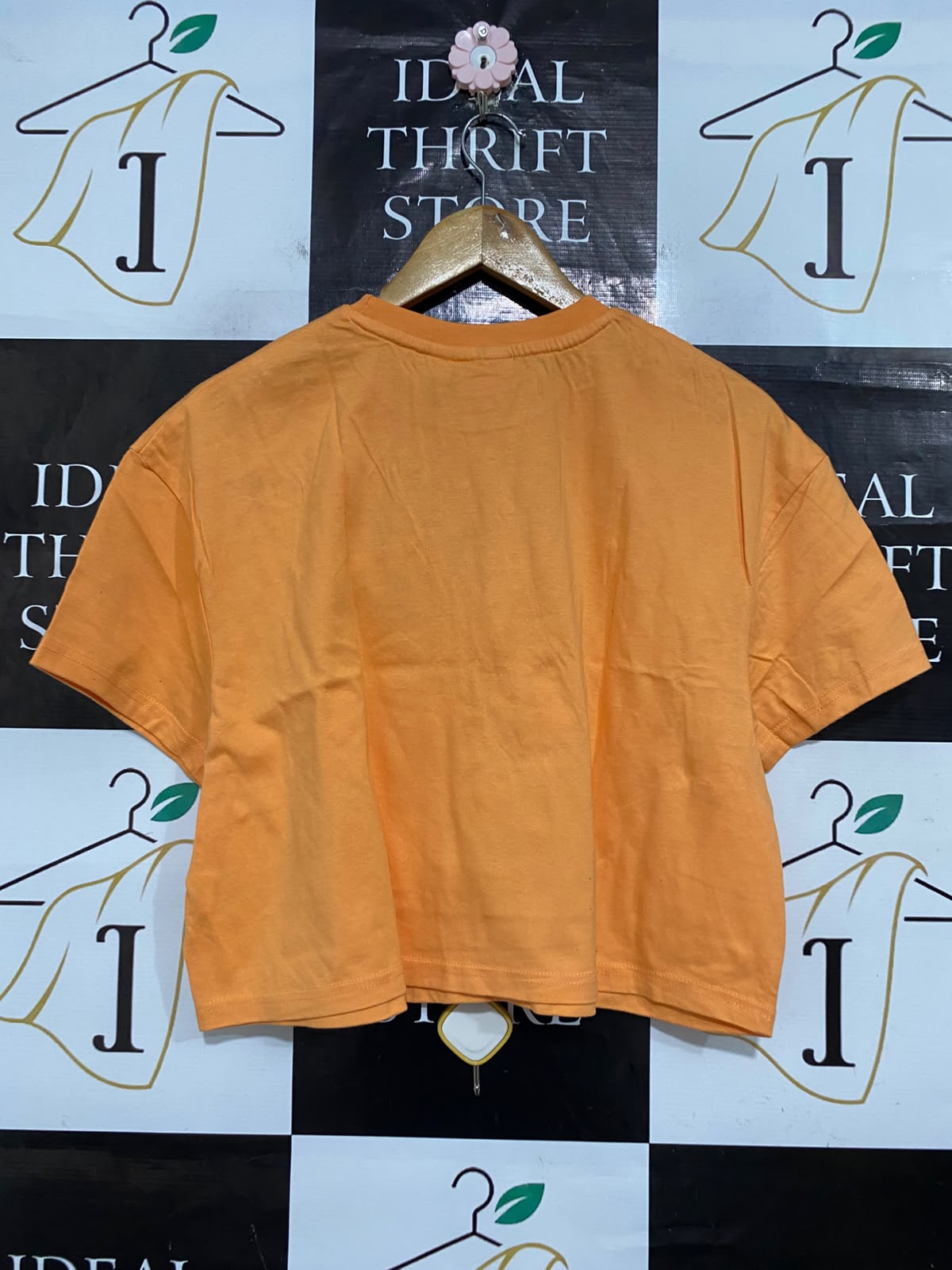 DISNEP |L| BUST 22| A64| ORANGE GRAPHIC CROPPED TECHNICAL UTILITY T-SHIRT