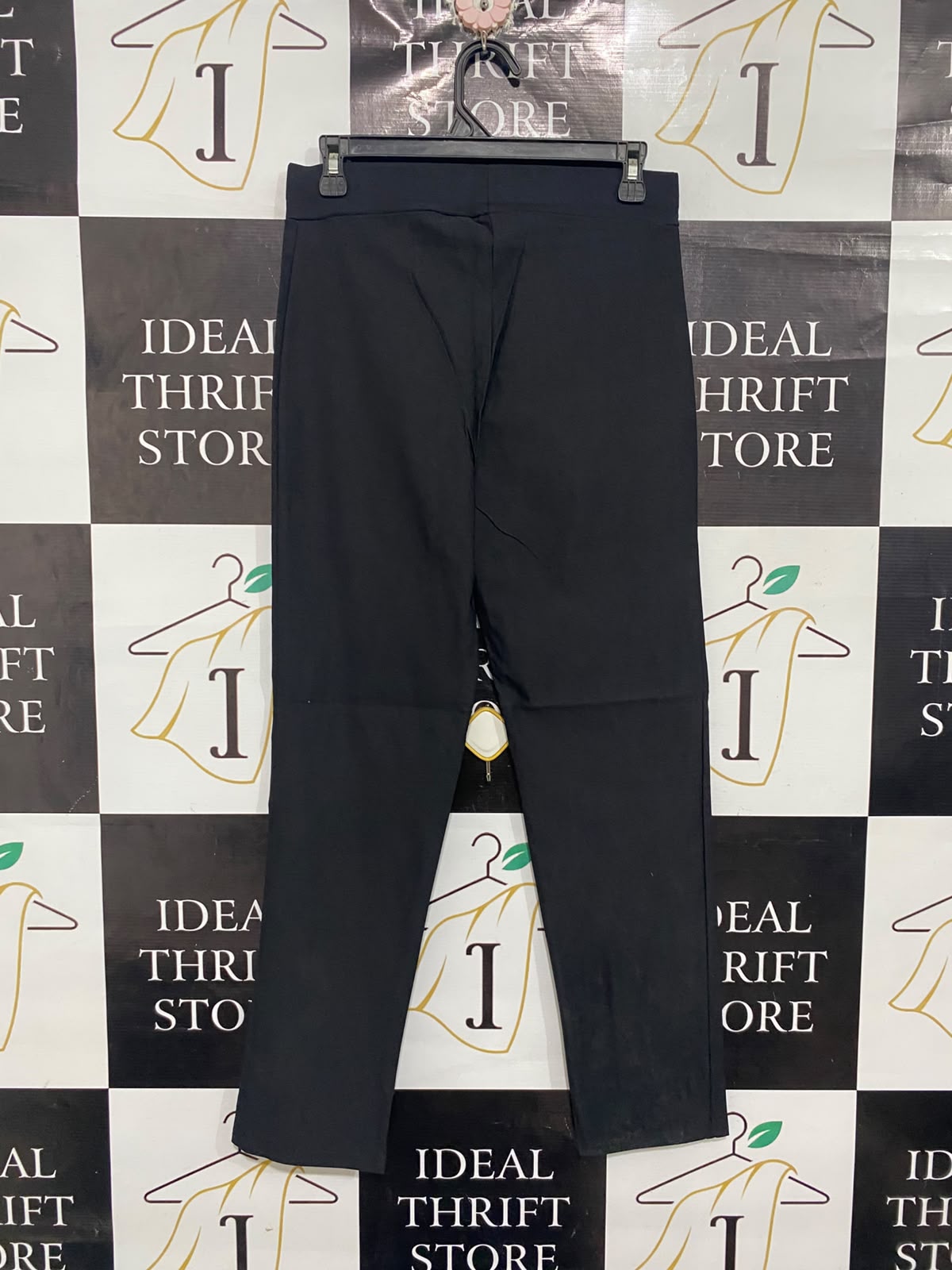 PRETTY FASHION |M | WAIST M |A72| BLACK SLIM TROUSERS