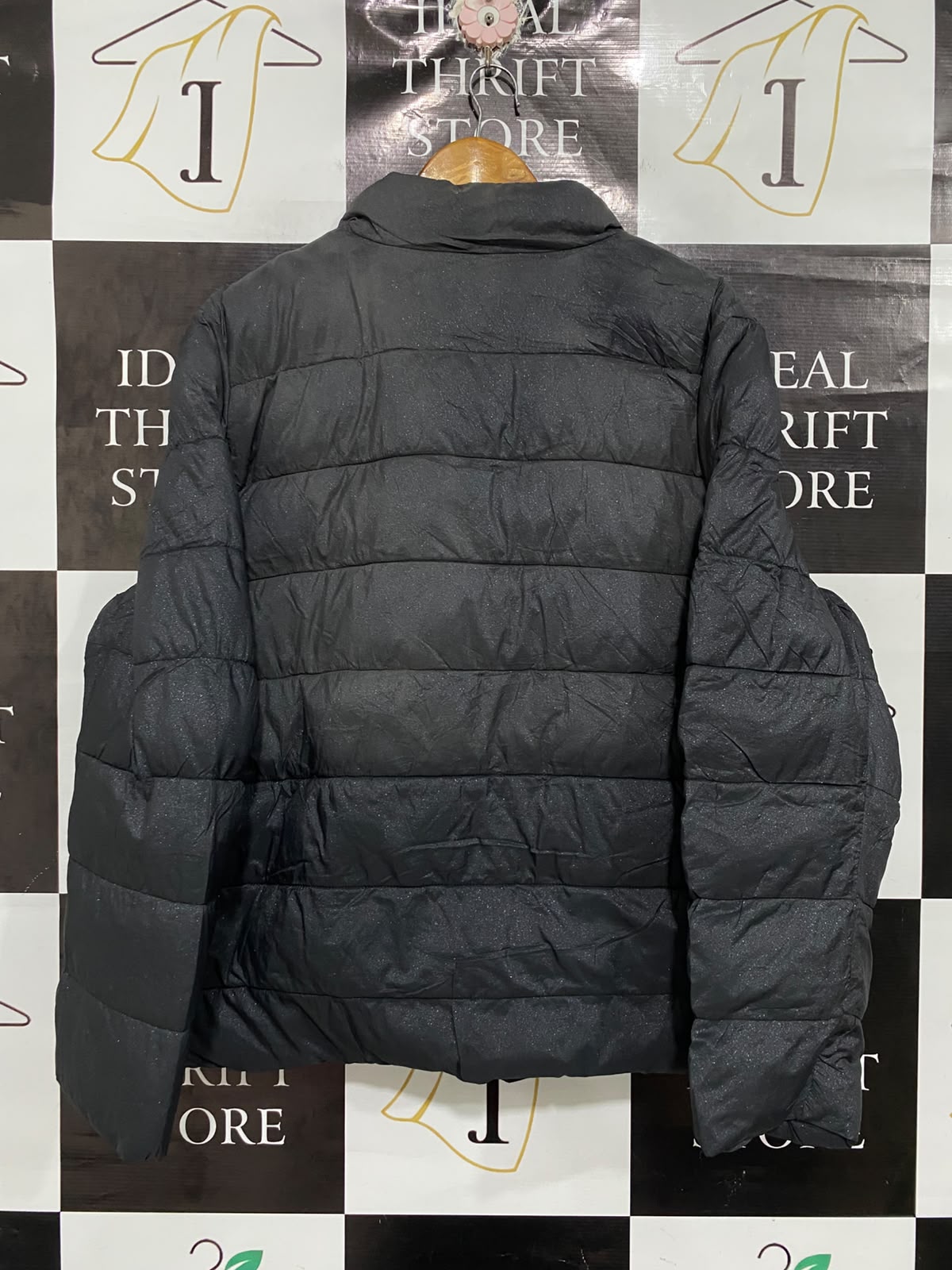 KHOKO COLLECTION |L | BUST 27 | A75| BLACK QUILTED PUFFER JACKET