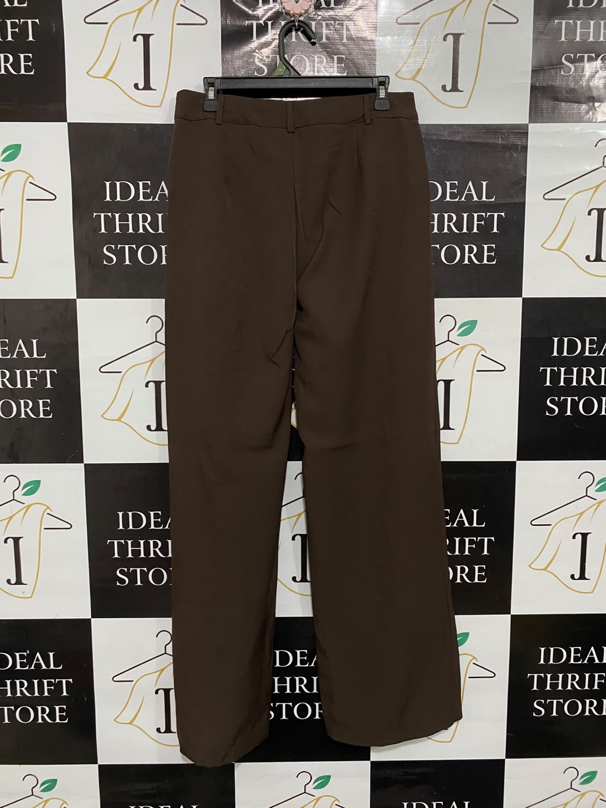 VENDERBYS |L | WAIST 32 | A74| BROWN WIDE LEG TROUSERS