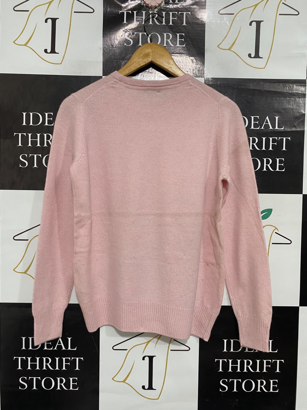 SERRA |M | BUST 19 | A75 | PINK WOOL CASHMERE BLEND CREW NECK KNITTED SWEATER
