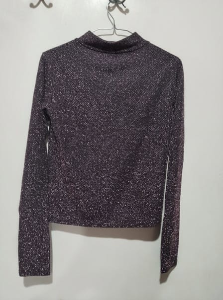 Forever High Neck Multicolour Shimmer Top W-14 / L-19