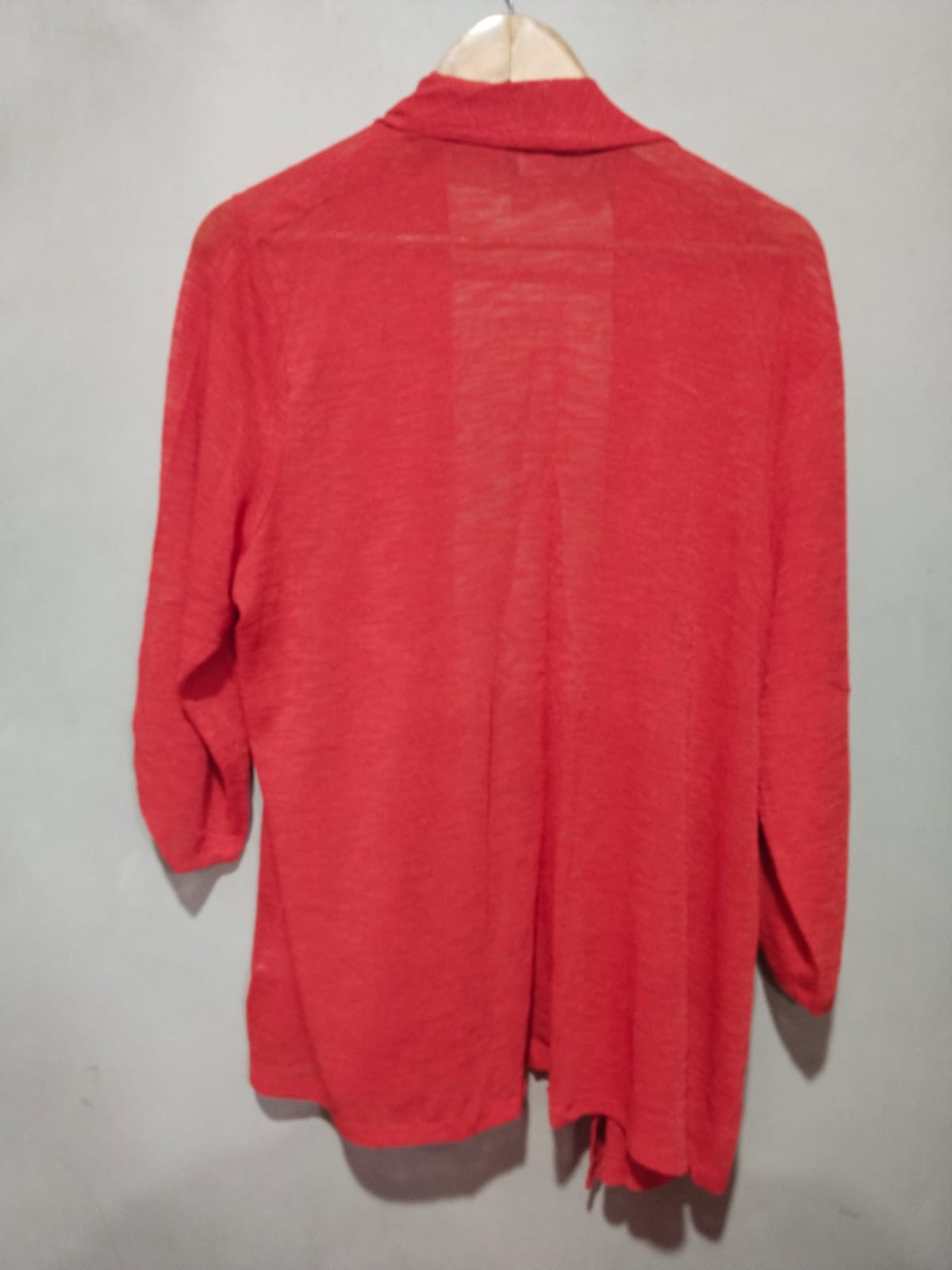 NWT Kasper Orange Knit Open Front Cardigan Sweater Women's W-23/ L-27
