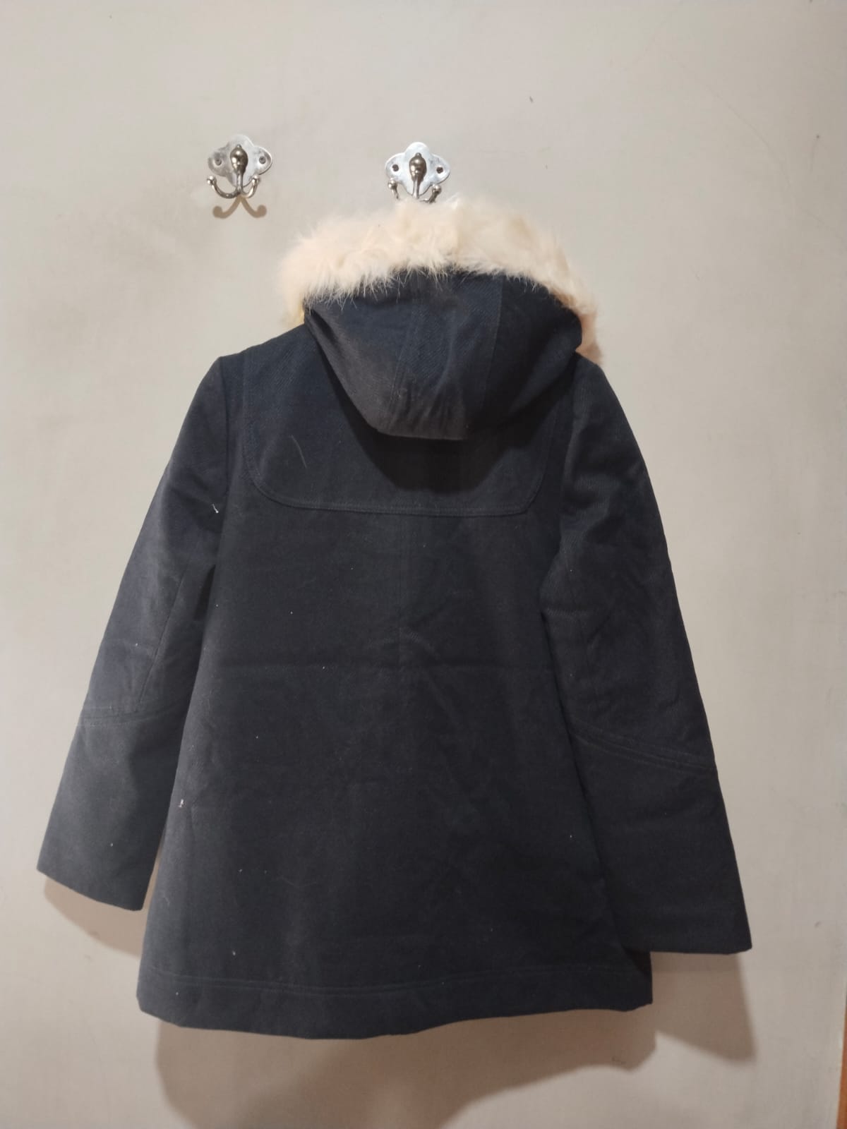 Topshop Duffle Coat With Faux Fur Hood W-20/ L-28