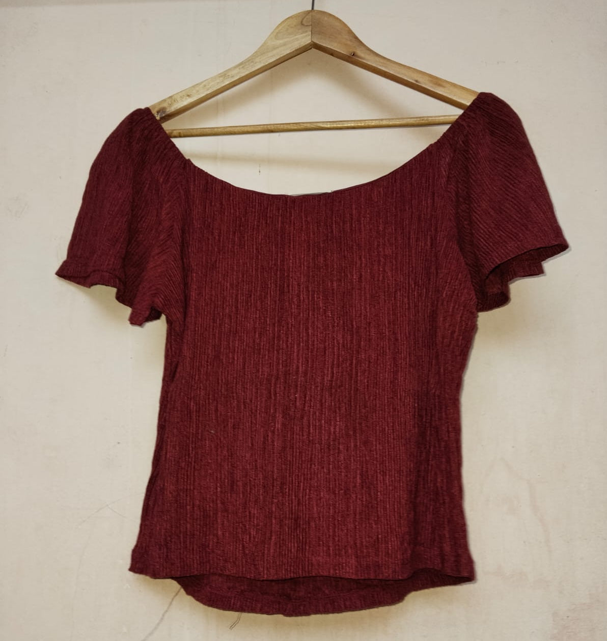 LUSH TOP Off The Shoulder Button Up W-17/ L-19