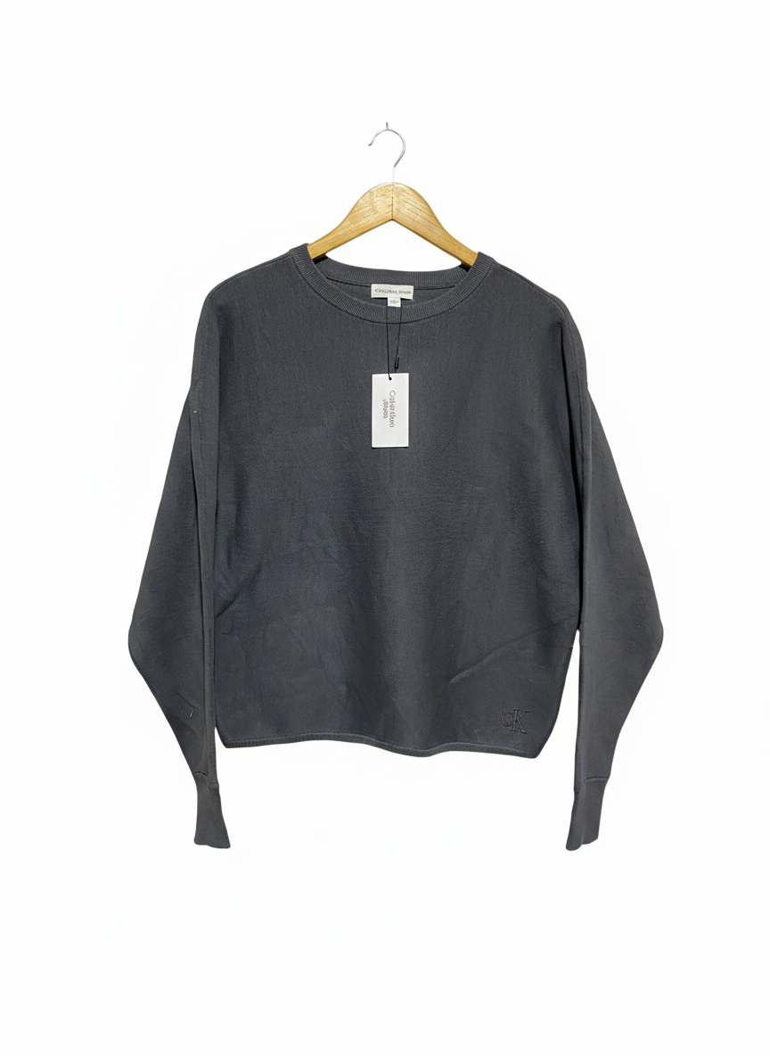 CALVIN KLEIN|XS/S|BUST 22|Badge Crew Sweatshirt