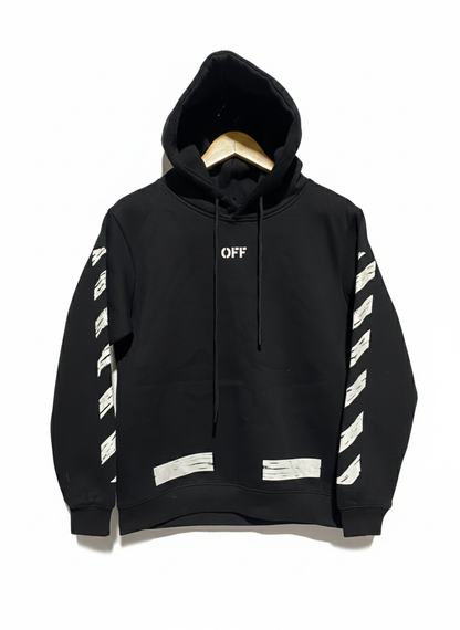 MAIN LABEL|S/M|BUST 20|Off-White Diagonal Stripes Logo Hoodie