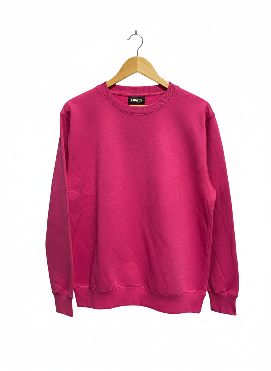 LOWES|S|BUST 21|Lowes Crew Neck Flamingo Pink Sloppy Joe