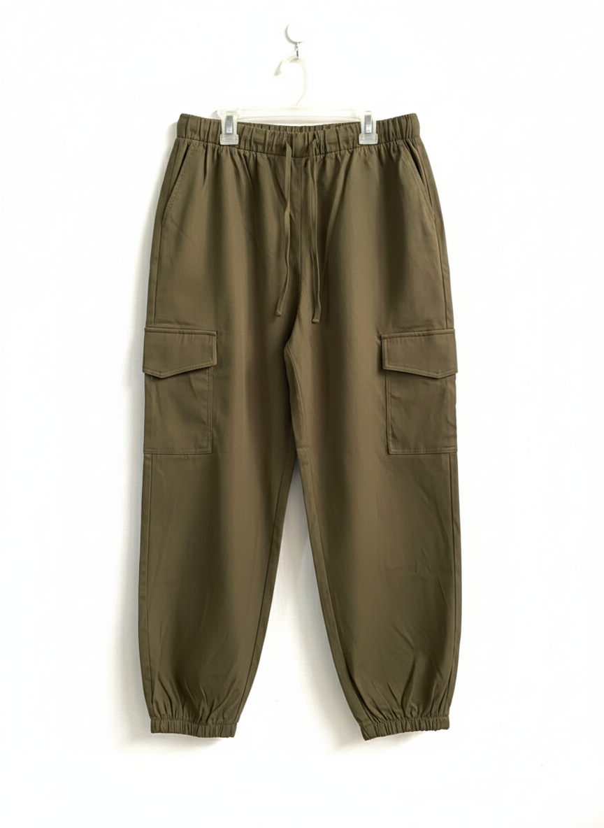 SHEIN|L|WAIST 30|Olive Green Cargo Joggers