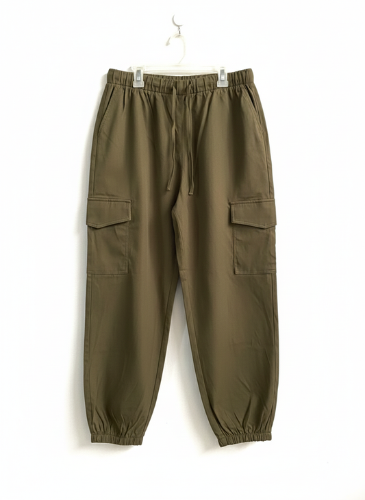 SHEIN|L|WAIST 30|Olive Green Cargo Joggers