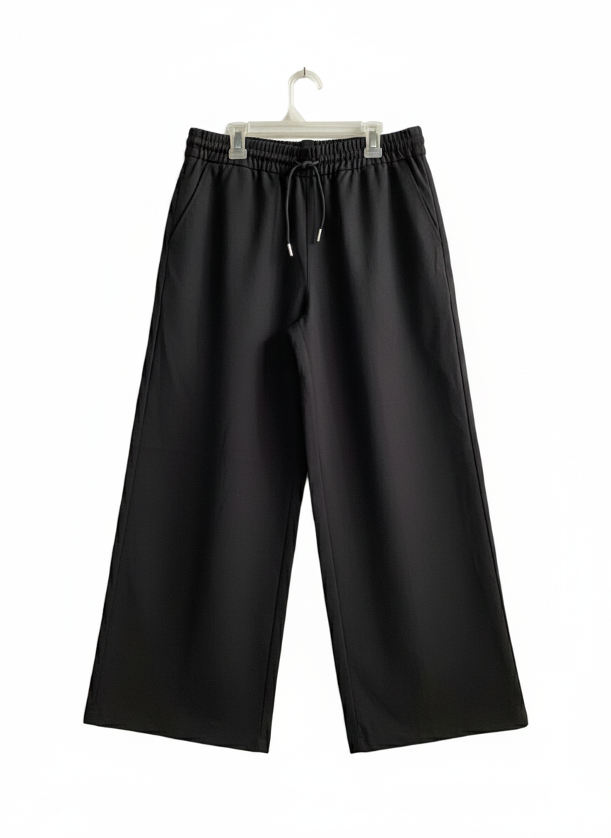 H&M DIVIDED|S/M|WAIST 30|Womens Black Smart Wide Leg Joggers