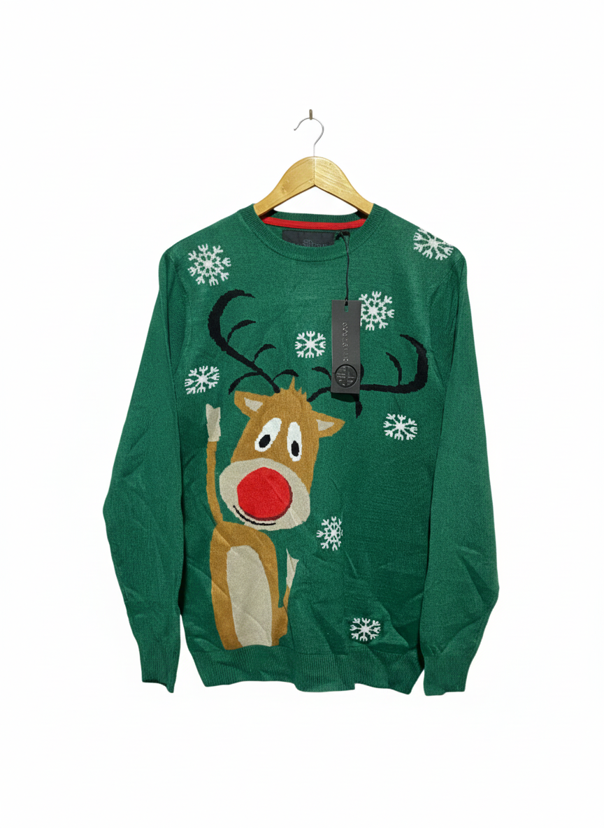 SOUL STAR|L|BUST 21| Christmas Sweater Featuring A Graphic