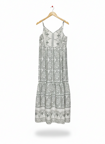 SHEIN |M| BUST 16| ETHNIC BOHO TIERED MAXI SUN DRESS