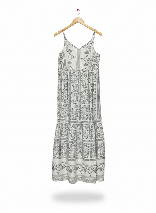SHEIN |M| BUST 16| ETHNIC BOHO TIERED MAXI SUN DRESS
