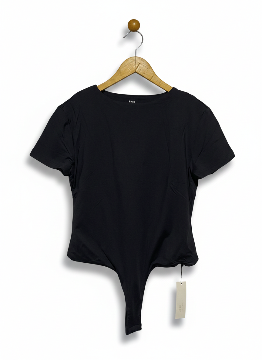 HELLO MOLLY |M| BUST 17| BLACK SHORT SLEEVE BODYSUIT