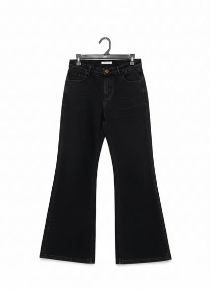 MADE NOTHING |M| WAIST 28| High-Waisted, Black Flared Jeans