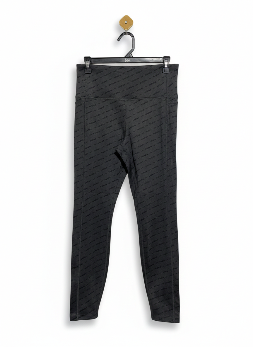 UMBRO |L| WAIST 29| REMIUM CHARCOAL MONOGRAM ACTIVE LEGGINGS