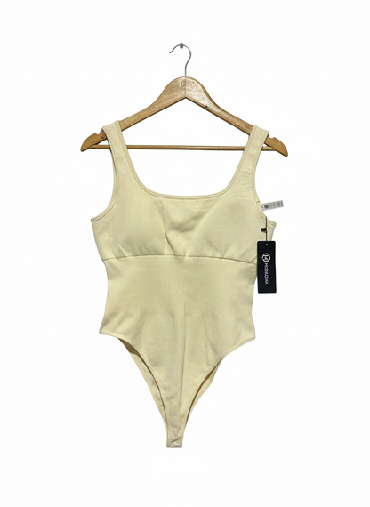 MOOSLOVER |M| BUST 16|  Microma Tummy Control Ribbed Sleeveless Bodysuit