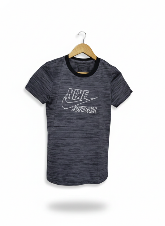 THE NIKE TEE|XS/S|BUST 17|HEATHER GRAY SOFTBALL T-SHIRT