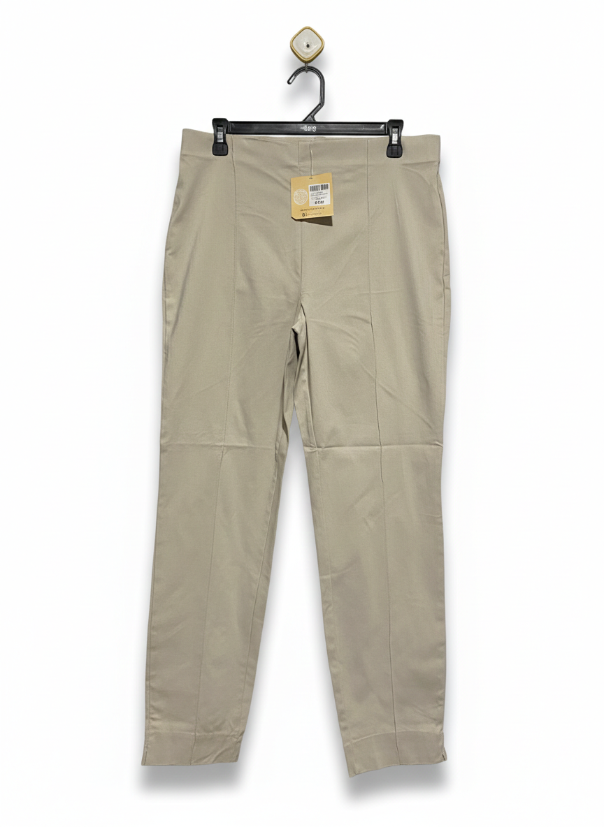 NONI B |XL| WAIST 32| WOMEN'S HIGH-WAISTED STRETCH TROUSERS - SAND BEIGE