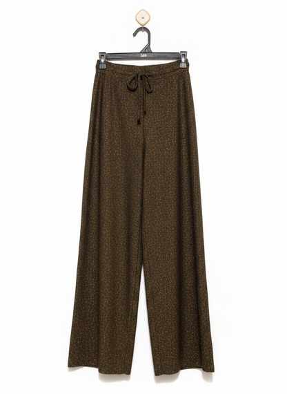 MIDNIGHT GOLD SHIMMER WIDE-LEG TROUSERS |S| WAIST 24|