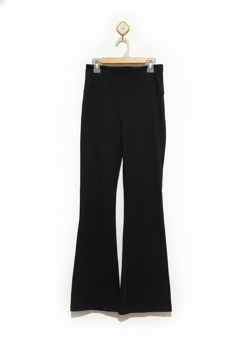 LULULEMON |M| WAIST 24| Black High-Waisted Flared Leggings
