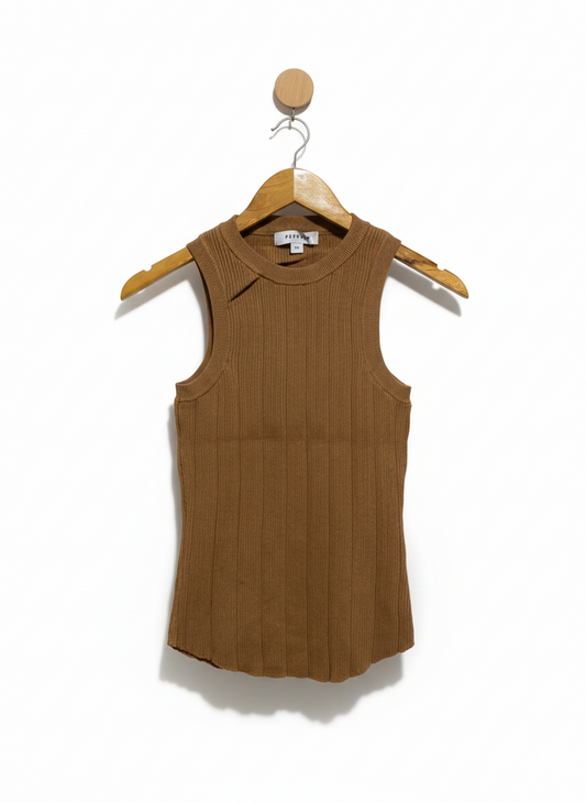 PREVIEW |M| BUST 11| Brown Ribbed Tank Top