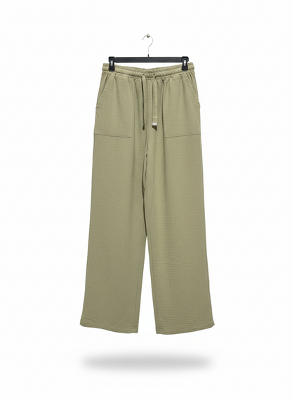 VALLEY GIRL |M| WAIST 28|C1|  SAGE GREEN TEXTURED LOUNGE PANTS