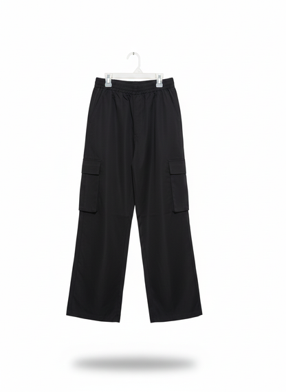 SHEIN |S\M|WAIST 26| BLACK WIDE LEG CARGO PANTS