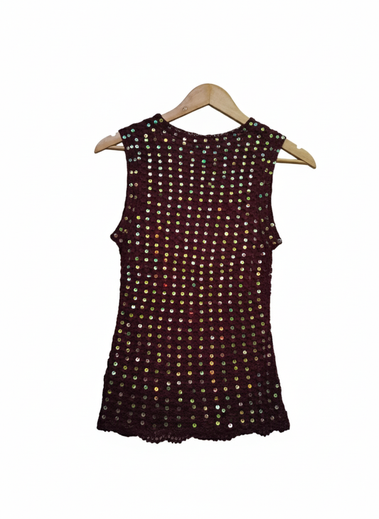 PASSPORT SEQUINS Embellished Knit Casual Dress