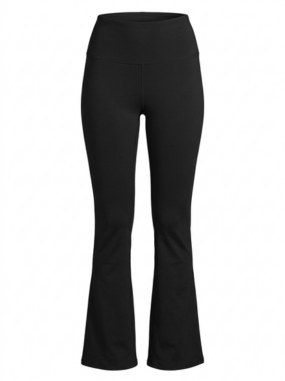 |S| WAIST 26| B7| HIGH-WAISTED BLACK FLARE YOGA PANTS