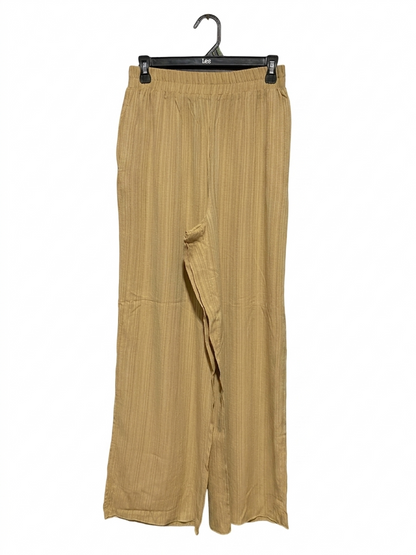 SHEIN |M| WAIST 26| B13| MUSTARD TEXTURED WIDE-LEG PALAZZO PANTS