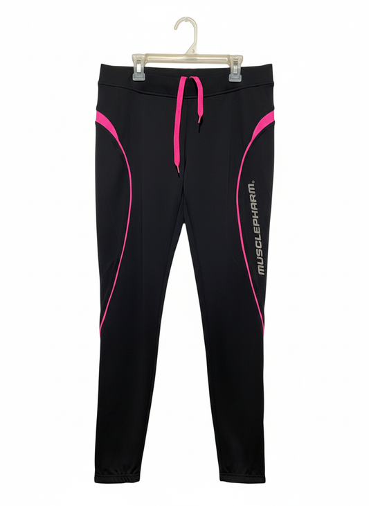 MUSCLE PHARM |M| WAIST 32| Women's Full-Length Leggings with Contrast Piping