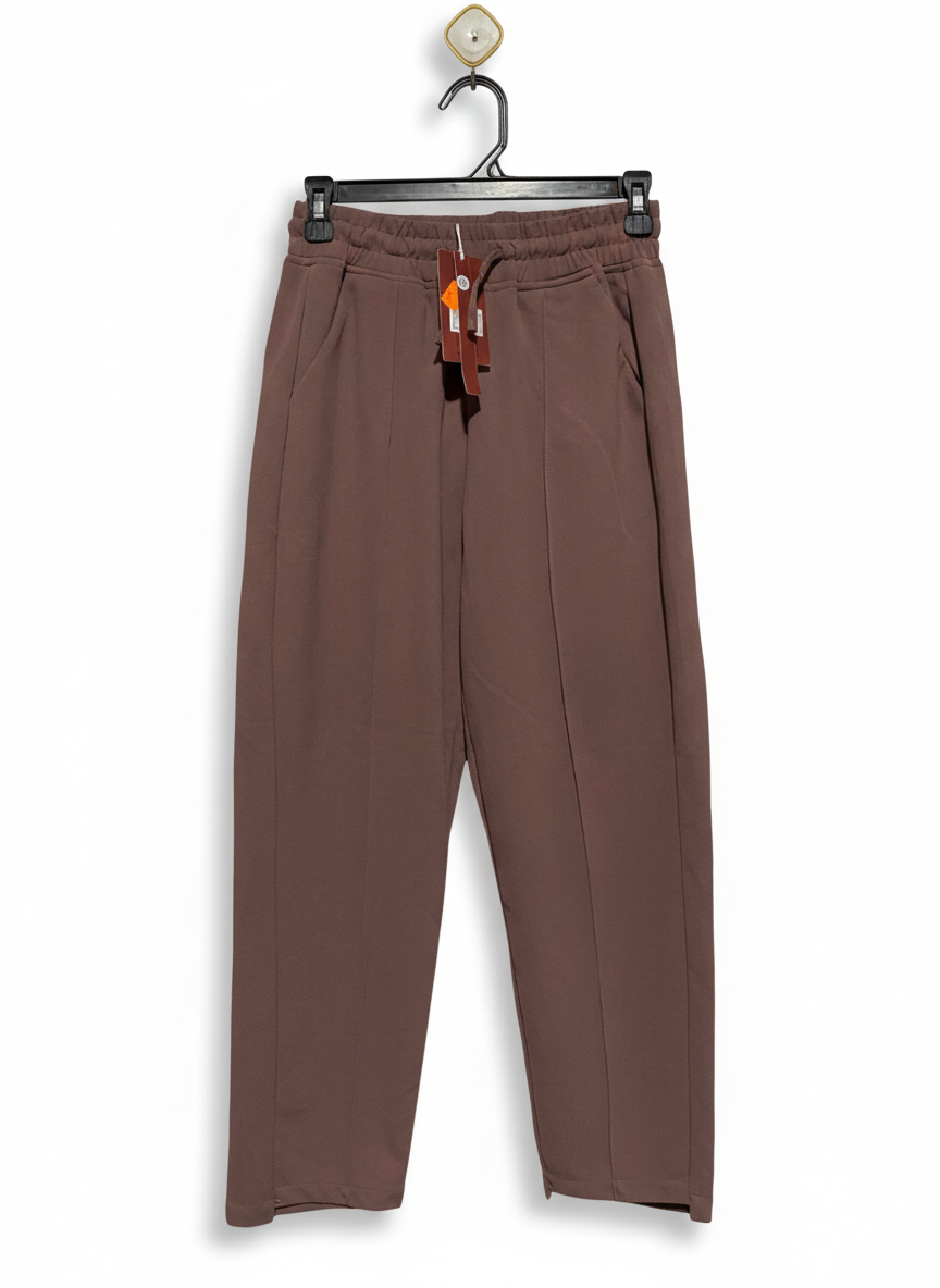 SKIM JS |M| WAIST 26| MAUVE-BROWN TAILORED RELAXED JOGGERS