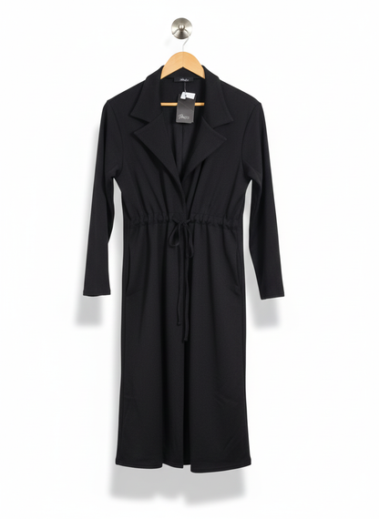 MISS GLITZ CO|L/XL|BUST 22|Black Belted Midi Blazer Dress