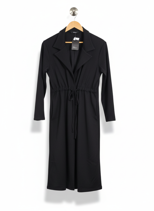 MISS GLITZ CO|L/XL|BUST 22|Black Belted Midi Blazer Dress