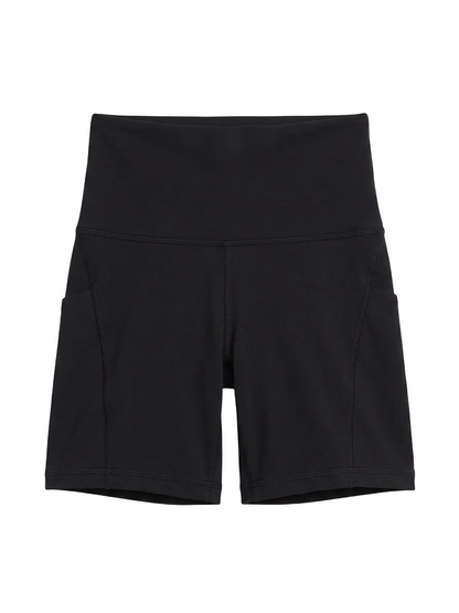 LULULEMON |XS| WAIST 22| RISE SHORTS WITH POCKETS - BLACK 6" BIKER SHORTS