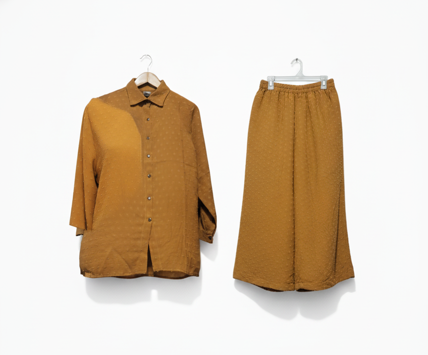 All About Eve Women's Mustard Two-Piece Outfit