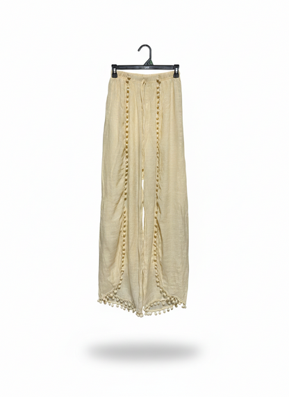 BOHEMIAN TASSEL PALAZZO PANTS |M| WAIST 24|