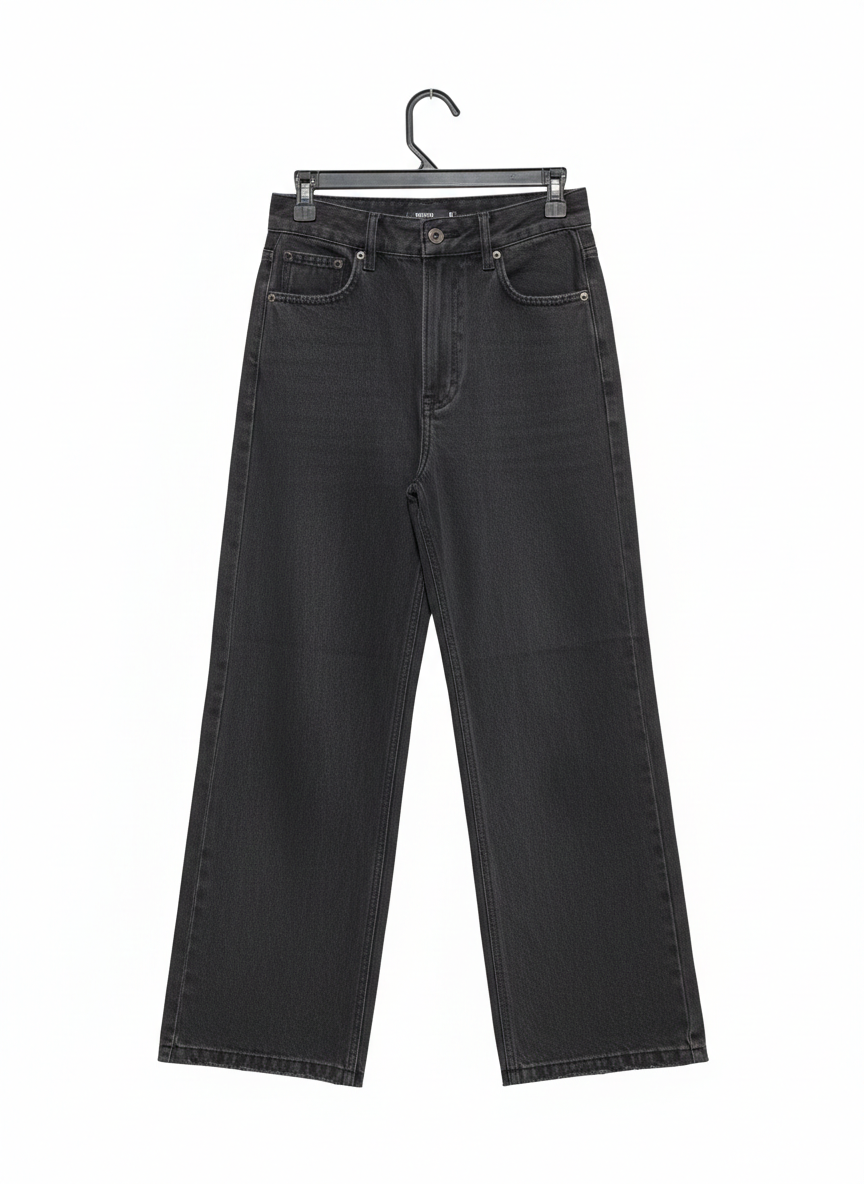 GLASSONS DENIM |S| WAIST 26|HIGH WAISTED DENIM PANTS BLACK