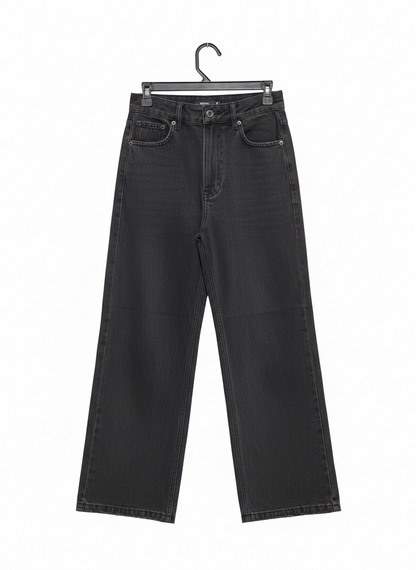 GLASSONS DENIM |S| WAIST 26|HIGH WAISTED DENIM PANTS BLACK