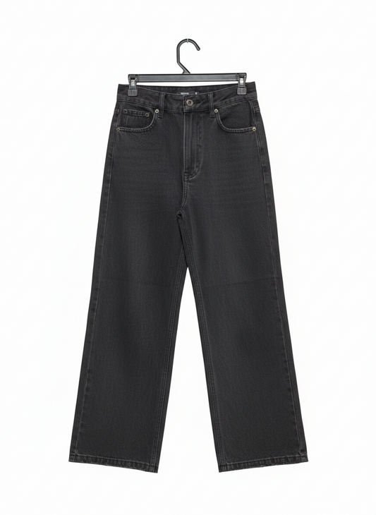GLASSONS DENIM |S| WAIST 26|HIGH WAISTED DENIM PANTS BLACK