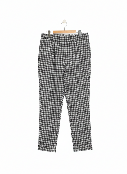 PRIMARK |M| WAIST 28| black and white checked trousers