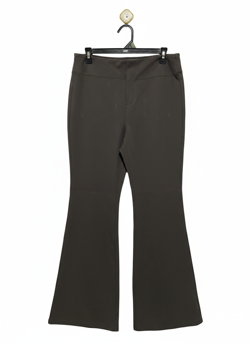 HALARA |L| WAIST 30| DARK CHOCOLATE FLARE PANTS