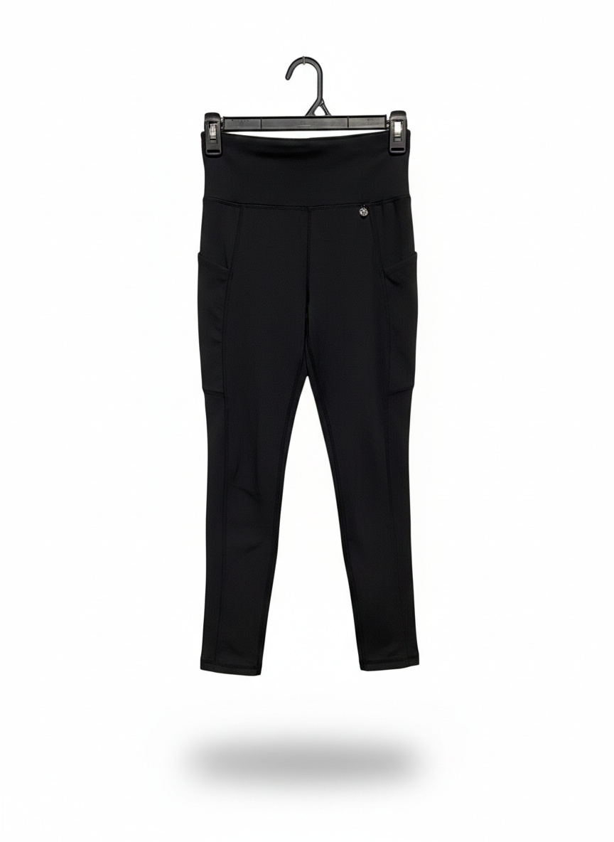 SCULPT |S| WAIST 24| HIGH-WAISTED BLACK PERFORMANCE LEGGINGS