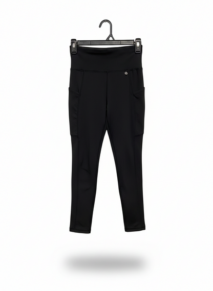 SCULPT |S| WAIST 24| HIGH-WAISTED BLACK PERFORMANCE LEGGINGS